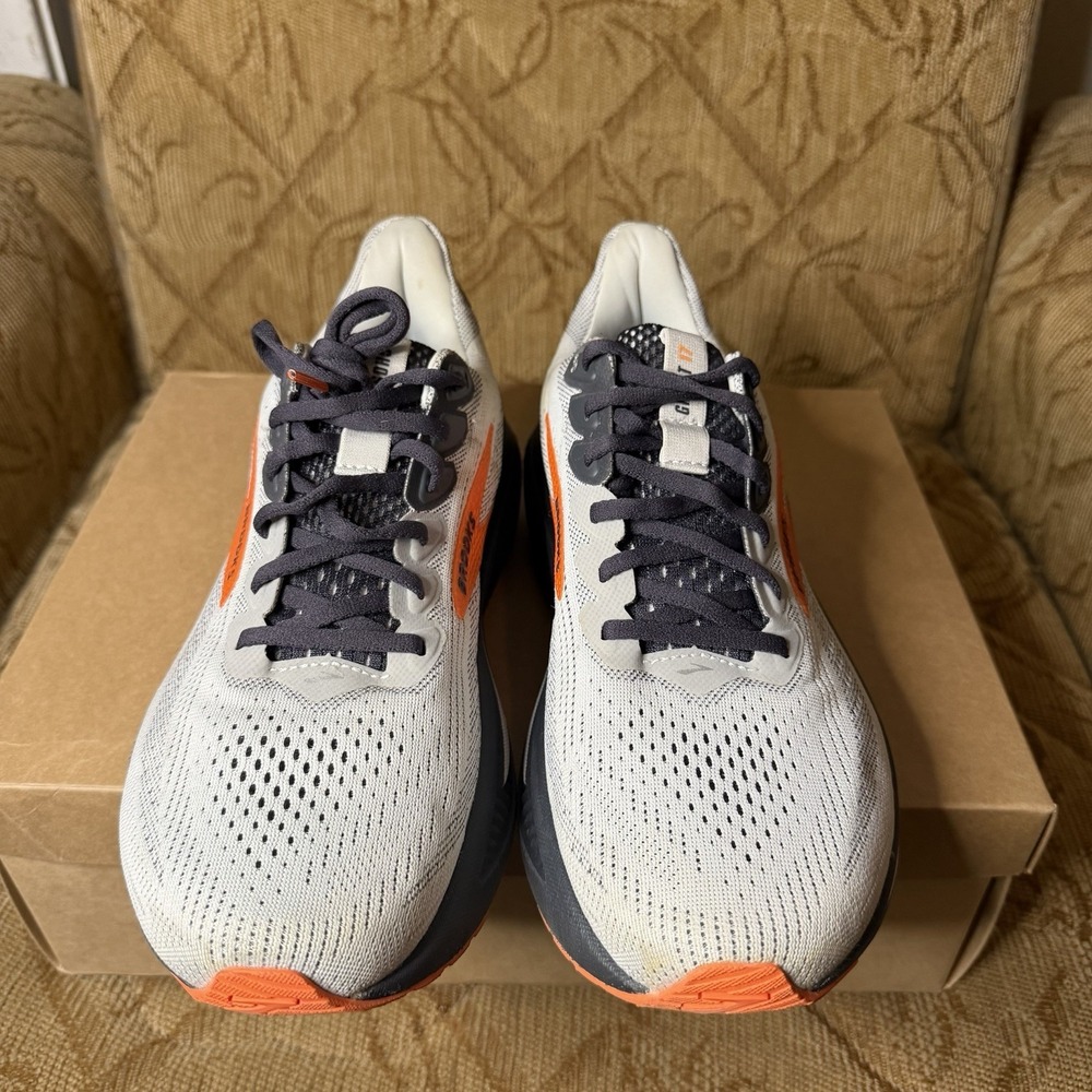 Brooks Ghost 17 Gray Black Orange Running Shoes 1104422E048 Mens Size 8 2E Nice - Picture 5 of 9